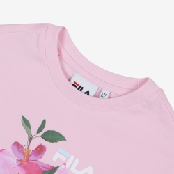 Fila Blossom Round - Poikien T Paita - VaaleanPinkki | FI-11053